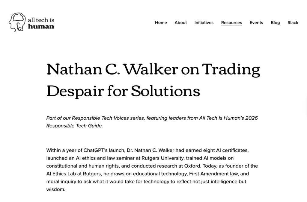Nathan C. Walker on Trading Despair for Solutions